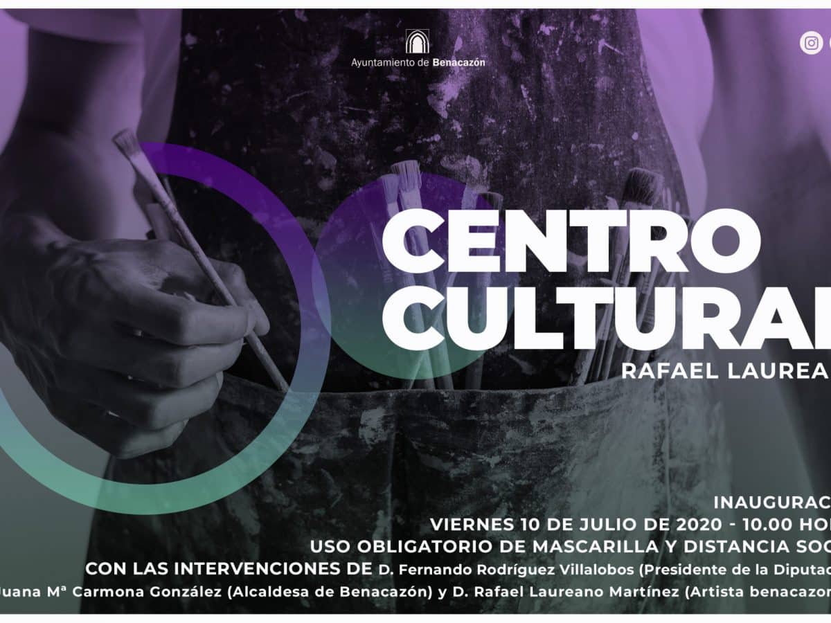 Cartel del acto de inauguración del Centro Cultural Rafeael Laureano.