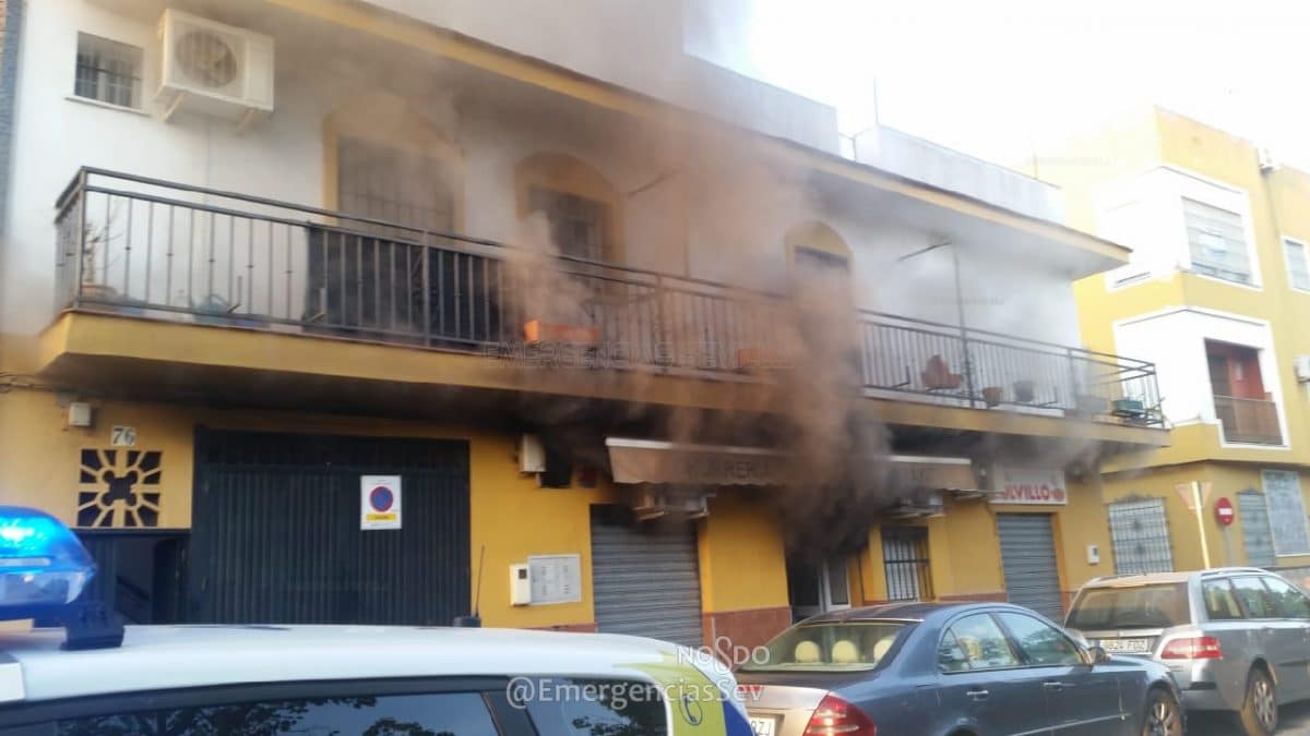 Imagen de la churrería de Torreblanca durante el incendio.