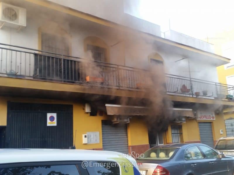 Imagen de la churrería de Torreblanca durante el incendio.