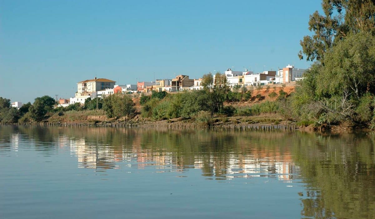 La Puebla del Río desde el Guadalquivir.