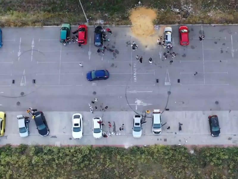 Imagen capturada por el dron de la Policía Local de Bormujos.