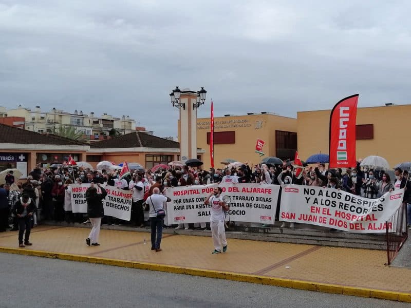 Jornada de huelga en el Hospital San Juan de Dios / AD